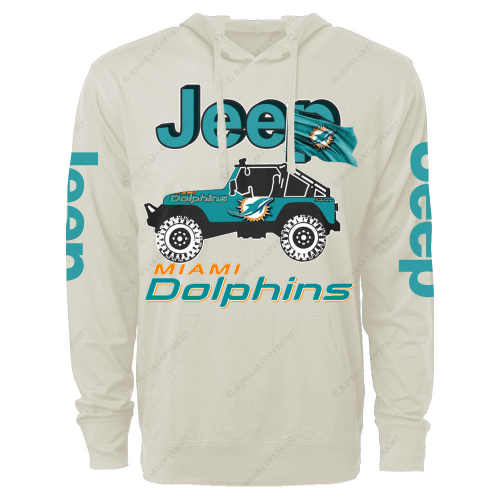 Jp Car Miami Dolphins Oversized Lightweight Hoodie