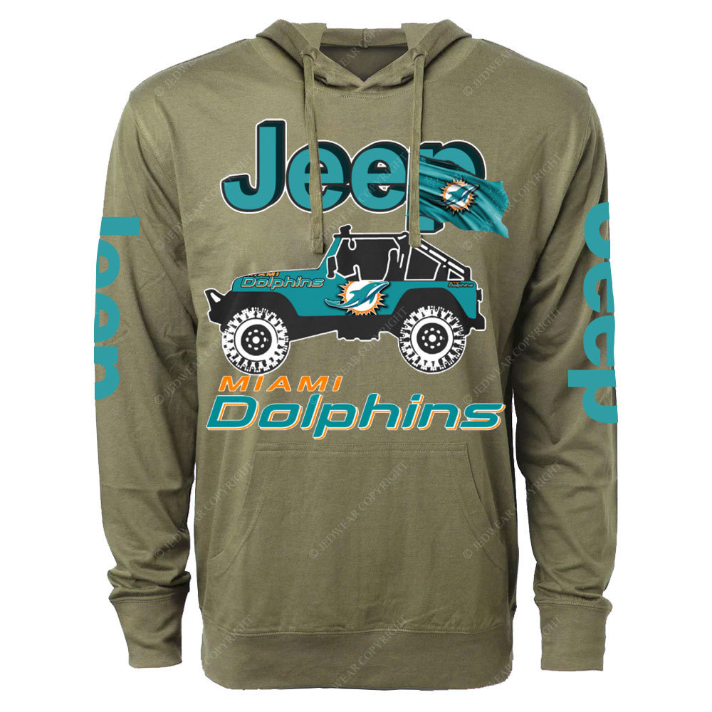 Jp Car Miami Dolphins Oversized Lightweight Hoodie