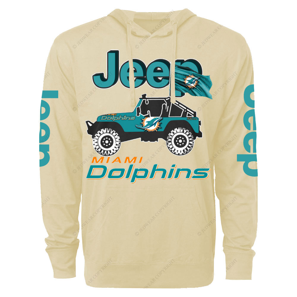 Jp Car Miami Dolphins Oversized Lightweight Hoodie
