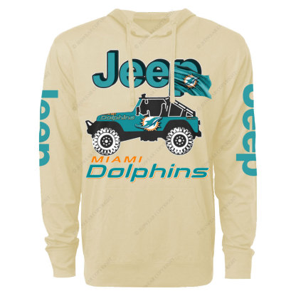Jp Car Miami Dolphins Oversized Lightweight Hoodie