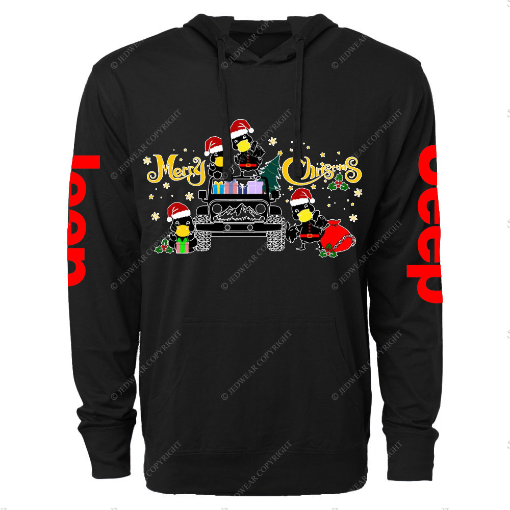Duck Duck Christmas Truck Jp Oversized Lightweight Hoodie