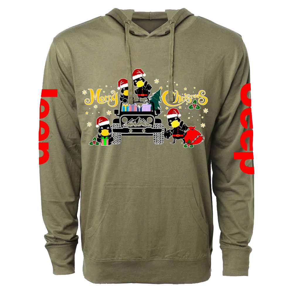 Duck Duck Christmas Truck Jp Oversized Lightweight Hoodie