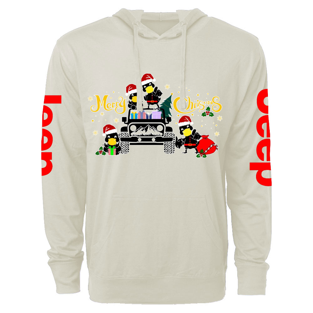 Duck Duck Christmas Truck Jp Oversized Lightweight Hoodie
