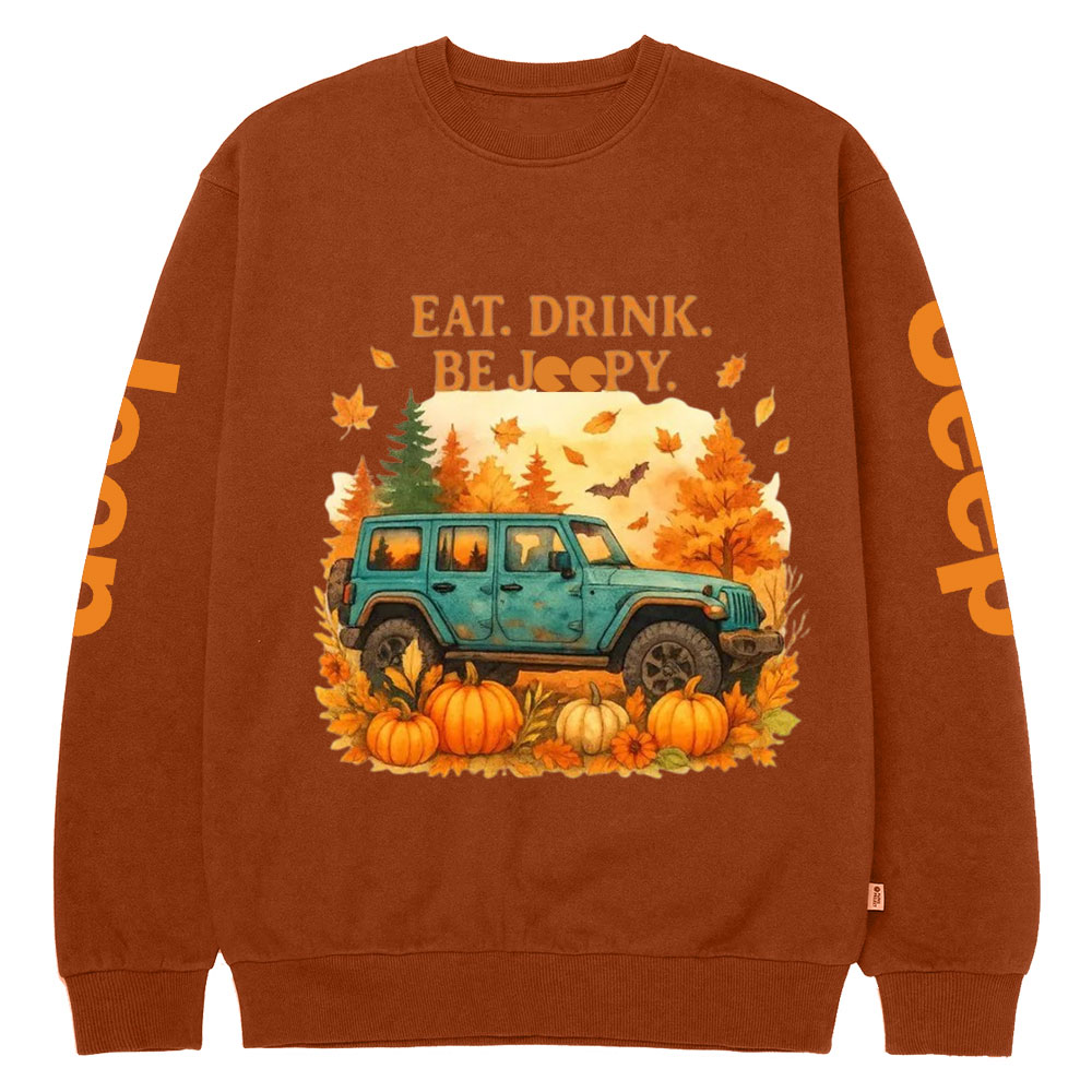 Eat Drink Be Jpy Fall Crew Neck Sweatshirt