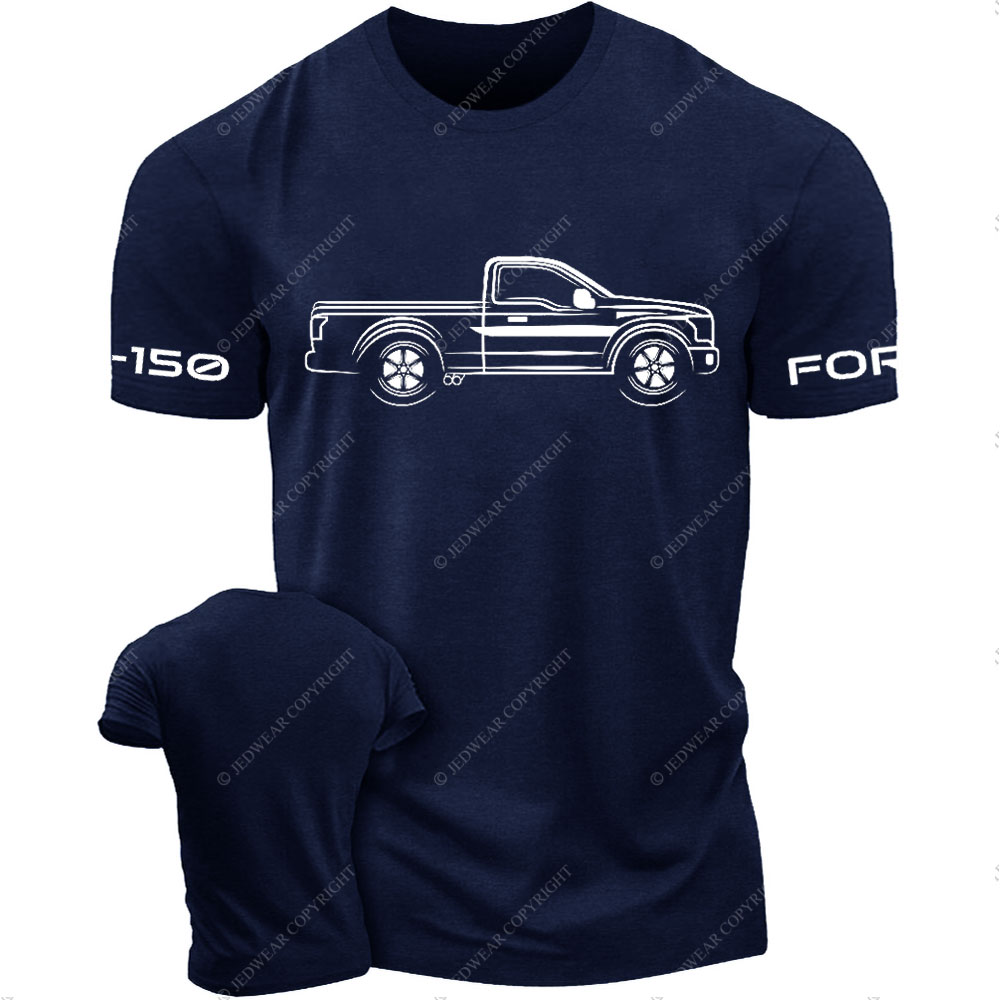 F0rd F-150 Raptor Single Cab Truck White Outline Jp T-Shirt