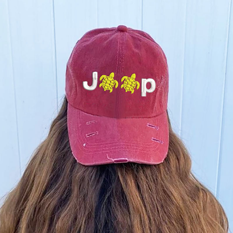 Sea Turtle Jeep Beach Life Baseball Cap Jeep Lover