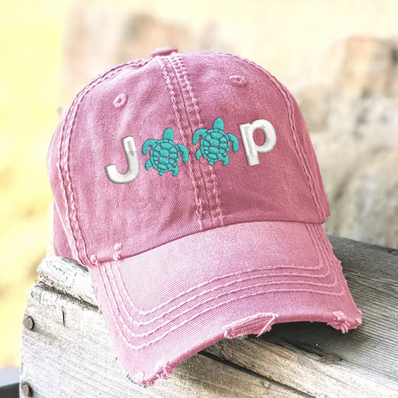 Sea Turtle Jeep Beach Life Baseball Cap Jeep Lover