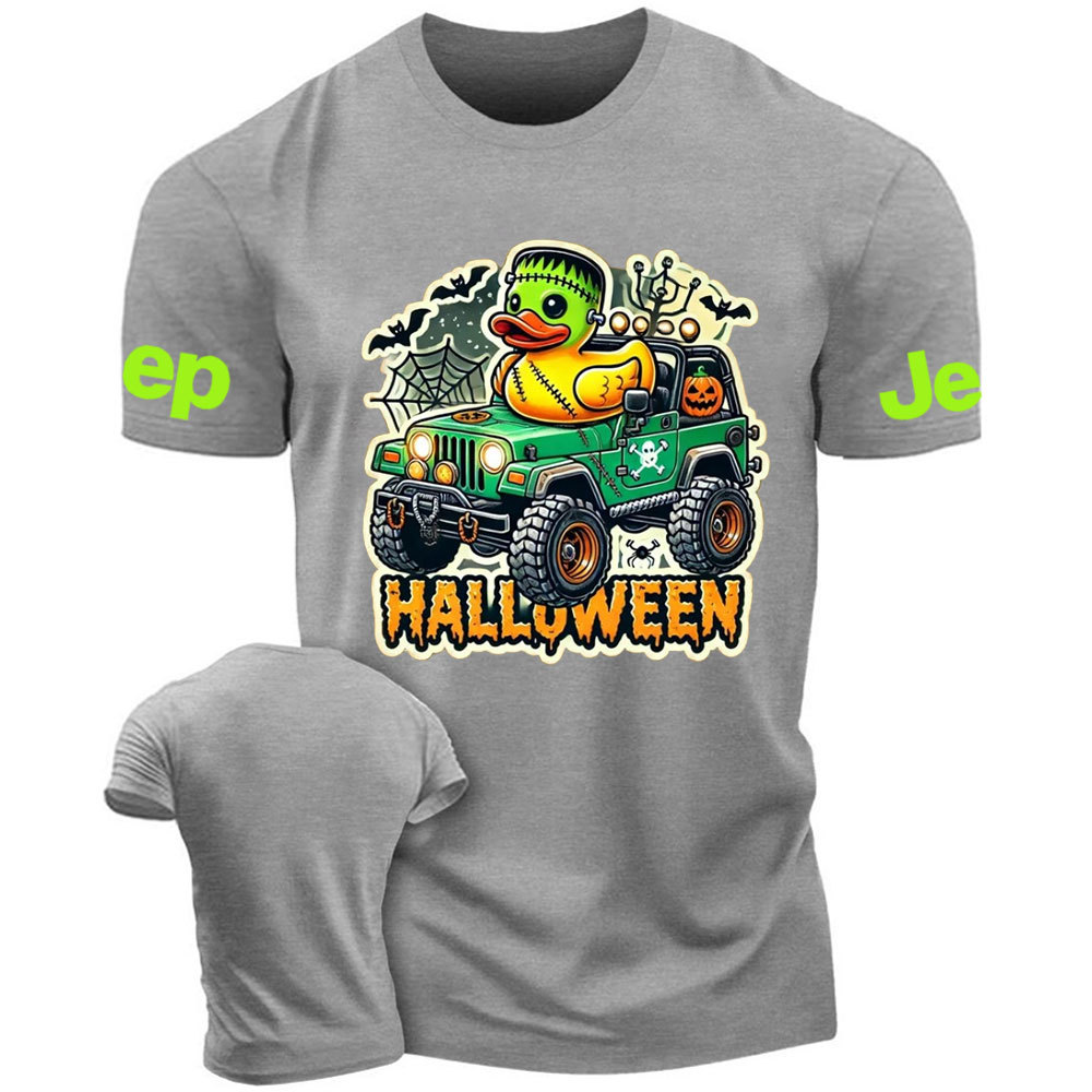 Halloween Frankenstein Duckie Driving a Spooky Off-Road Vehicle Jp T-Shirt