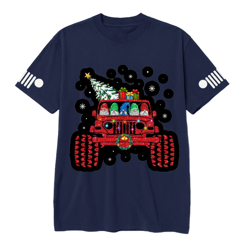 Hanging Xmas With Santa Gnomes Drive Jp T-Shirt