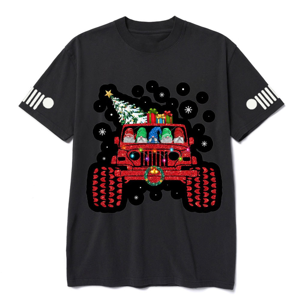 Hanging Xmas With Santa Gnomes Drive Jp T-Shirt