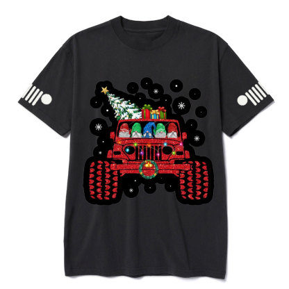 Hanging Xmas With Santa Gnomes Drive Jp T-Shirt