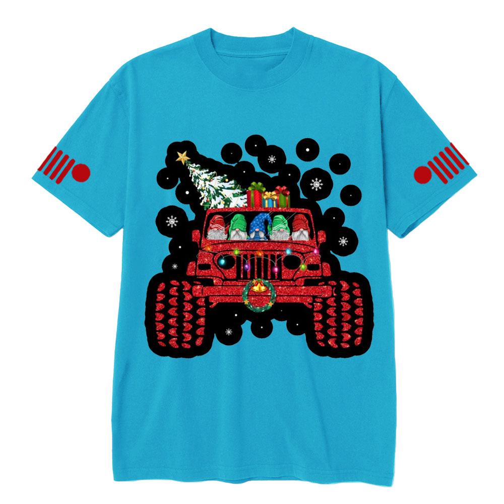 Hanging Xmas With Santa Gnomes Drive Jp T-Shirt