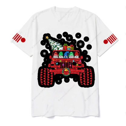 Hanging Xmas With Santa Gnomes Drive Jp T-Shirt
