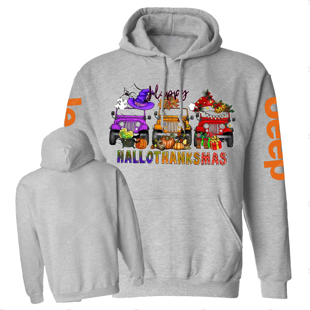 Happy Hallothanksmas Car Jp Casual Hoodie