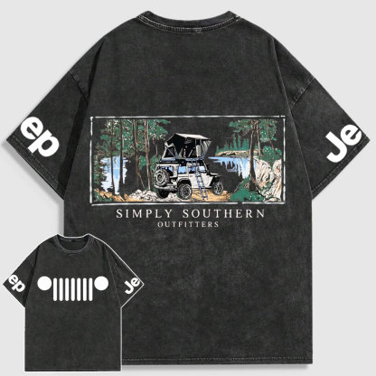 Deep Rock Jp Camping Washed T-Shirt