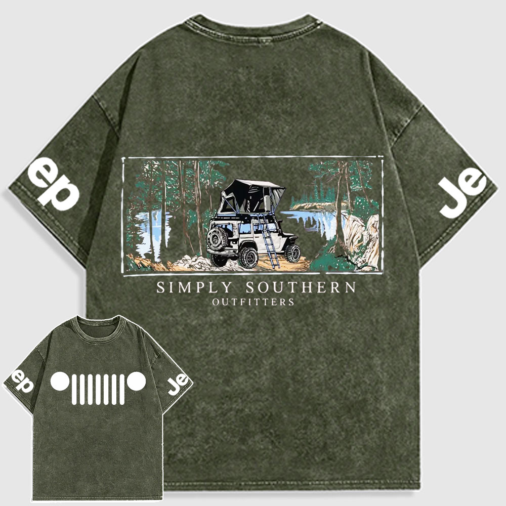 Deep Rock Jp Camping Washed T-Shirt