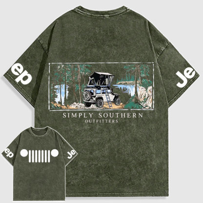 Deep Rock Jp Camping Washed T-Shirt