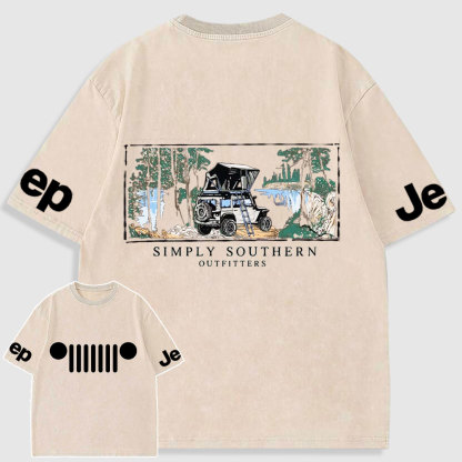 Deep Rock Jp Camping Washed T-Shirt