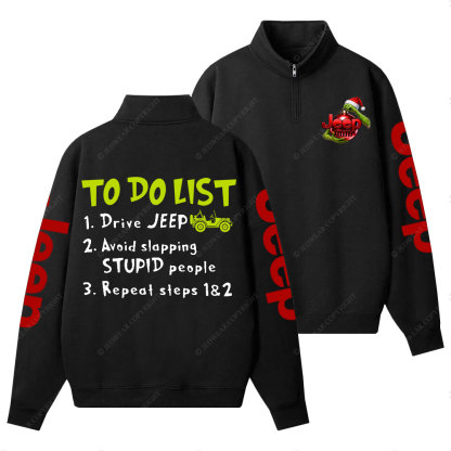 Jp Christmas To Do List Half-Zip Jacket Sweatshirt