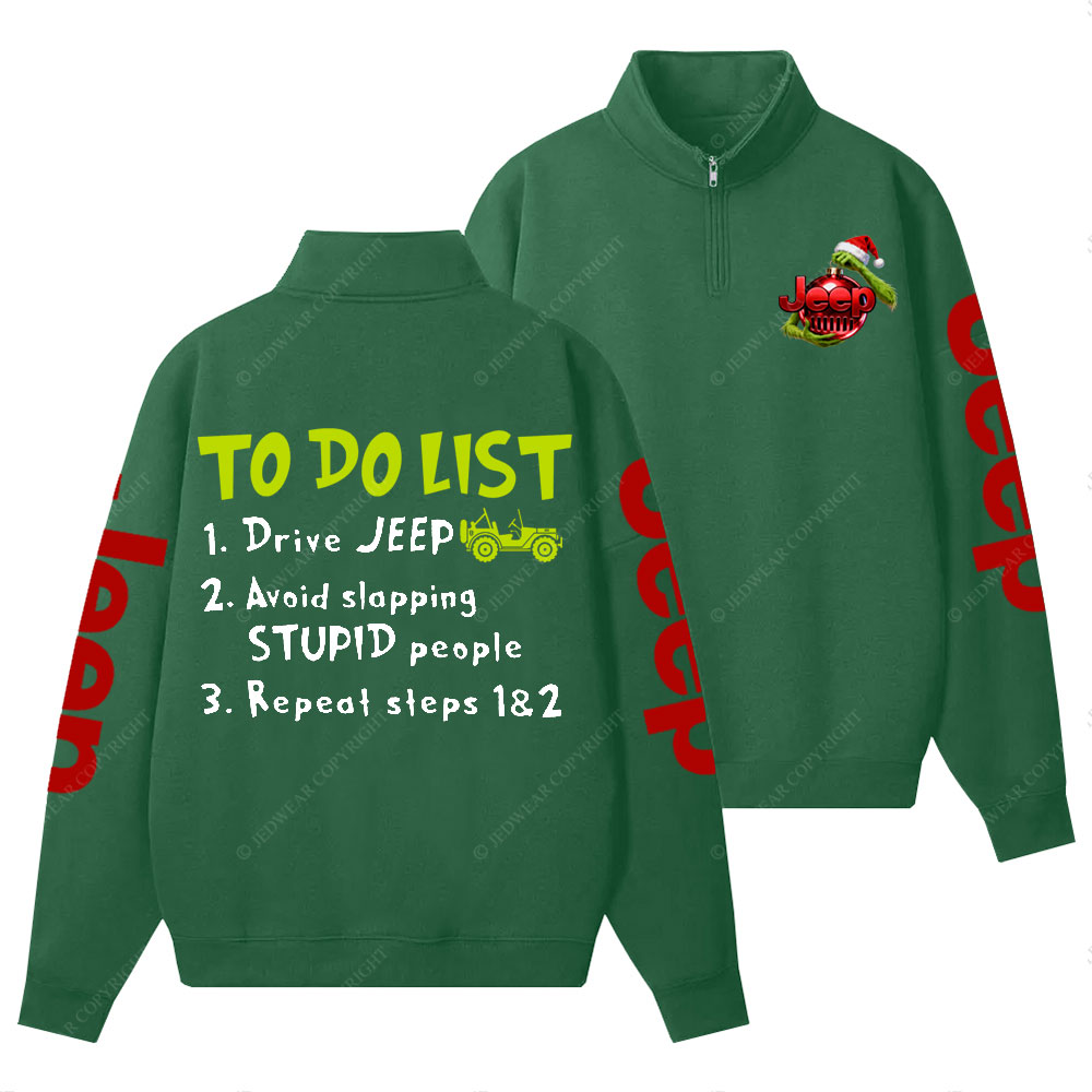 Jp Christmas To Do List Half-Zip Jacket Sweatshirt