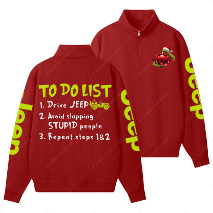 Jp Christmas To Do List Half-Zip Jacket Sweatshirt