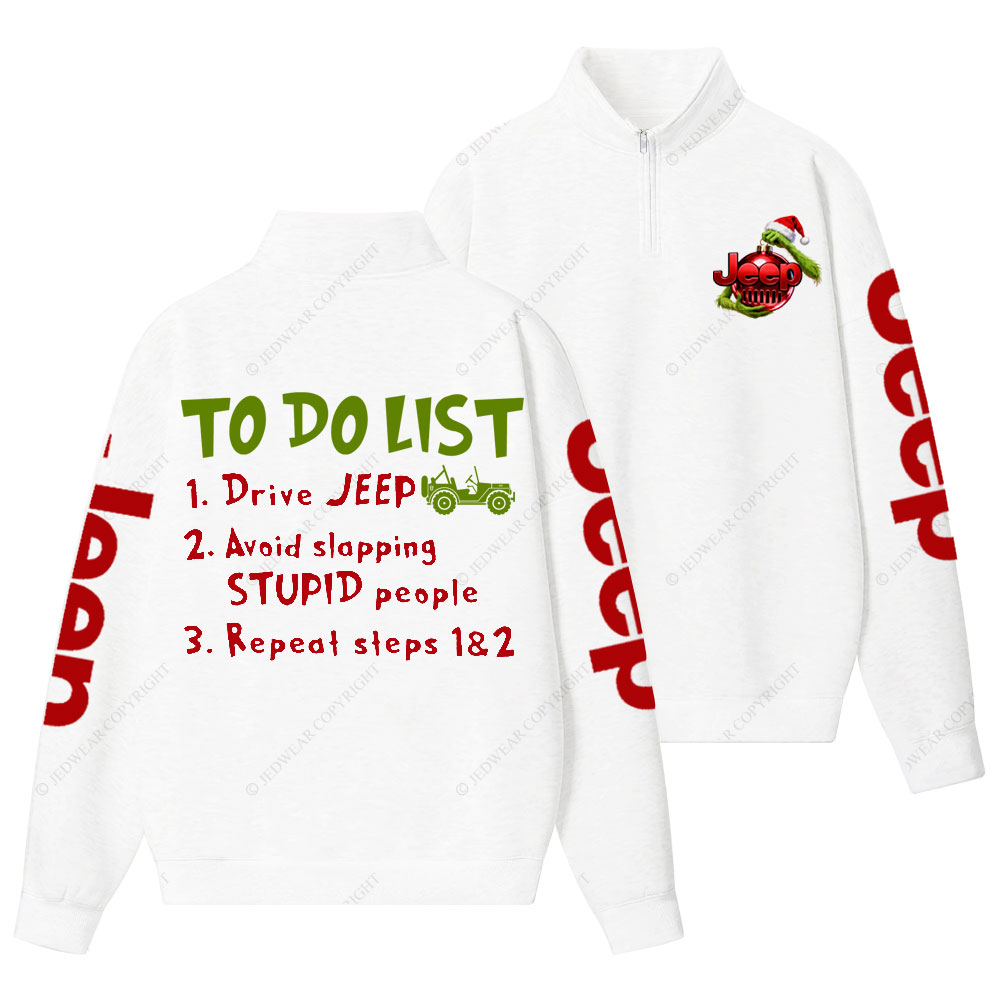 Jp Christmas To Do List Half-Zip Jacket Sweatshirt