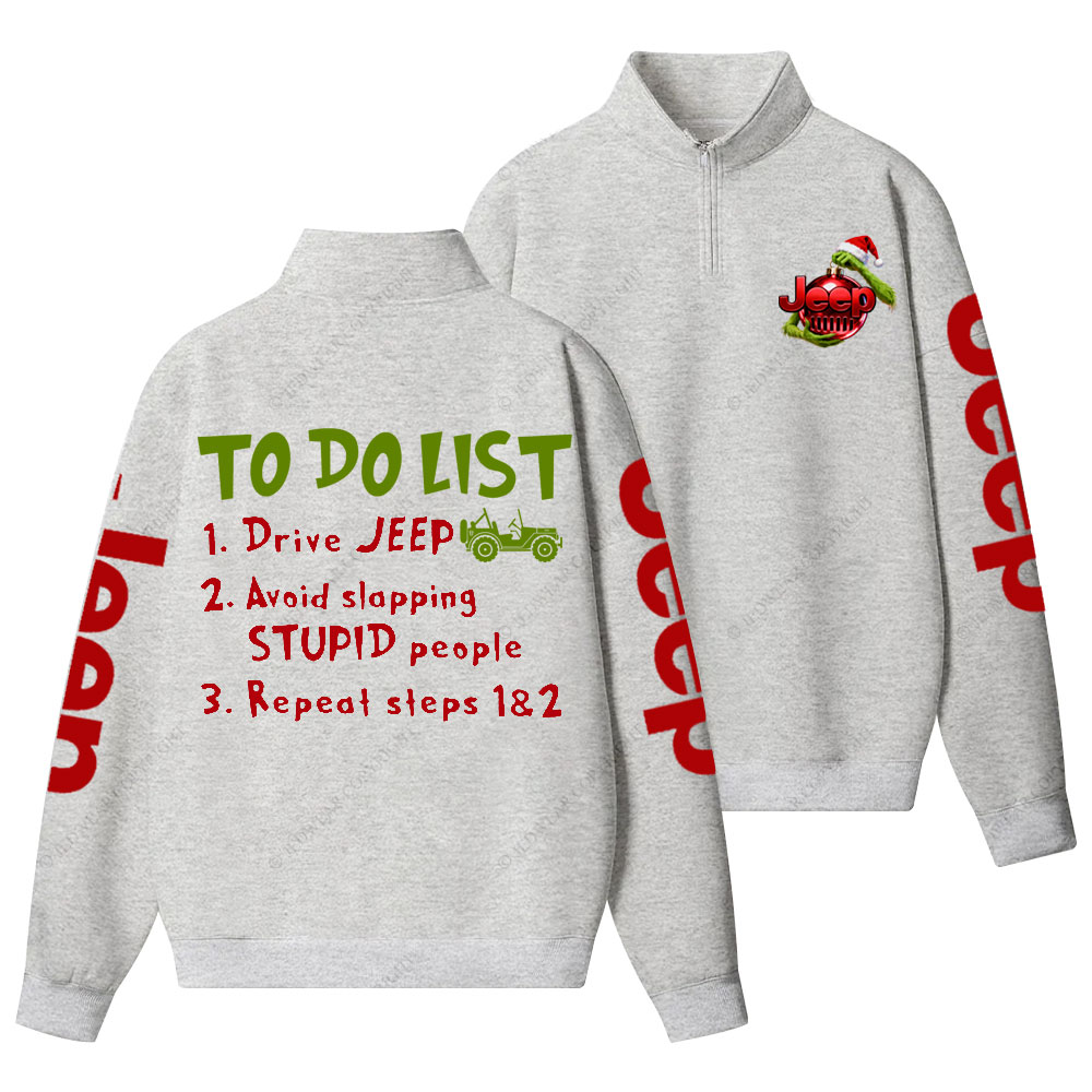 Jp Christmas To Do List Half-Zip Jacket Sweatshirt