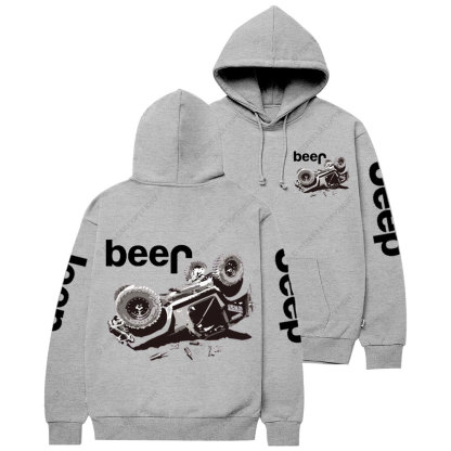 Funny Beer Overturn Jp Offroad Double Printed Casual Hoodie