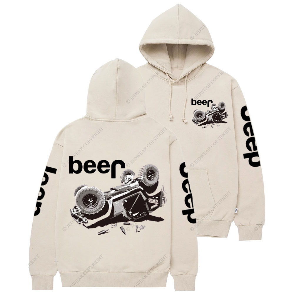 Funny Beer Overturn Jp Offroad Double Printed Casual Hoodie