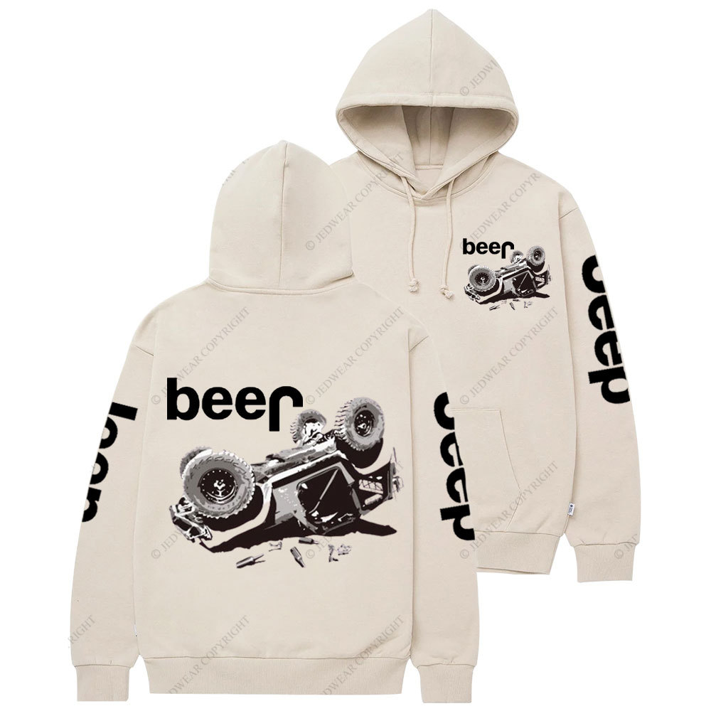 Funny Beer Overturn Jp Offroad Double Printed Casual Hoodie