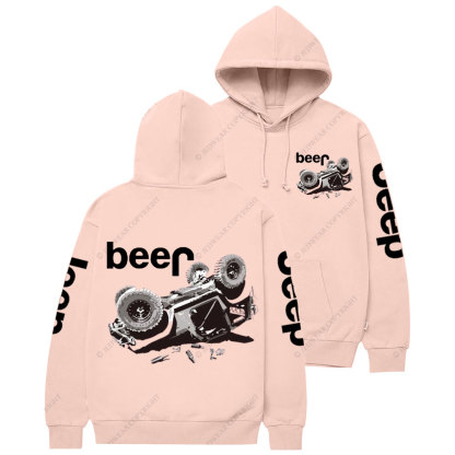 Funny Beer Overturn Jp Offroad Double Printed Casual Hoodie
