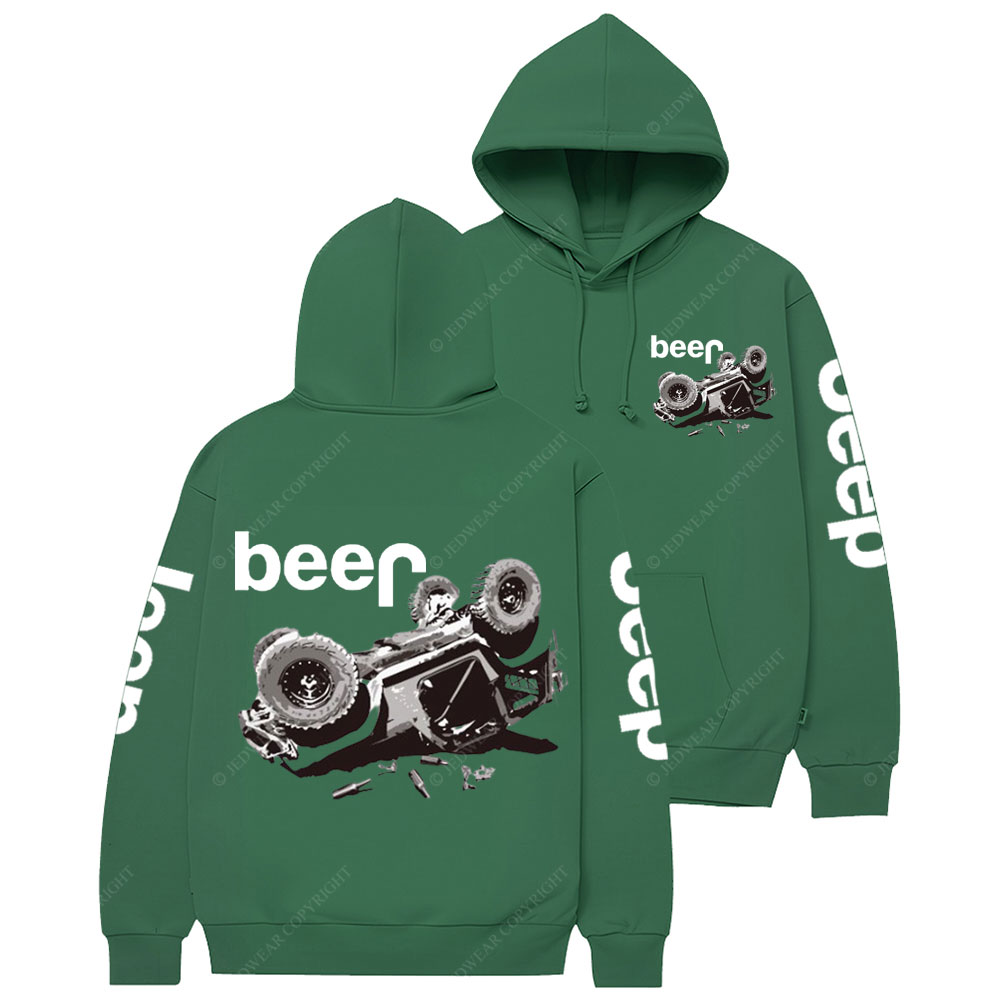 Funny Beer Overturn Jp Offroad Double Printed Casual Hoodie