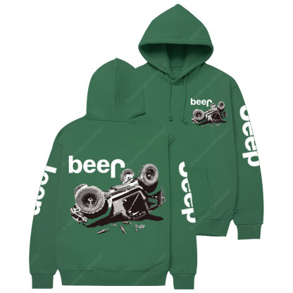 Funny Beer Overturn Jp Offroad Double Printed Casual Hoodie