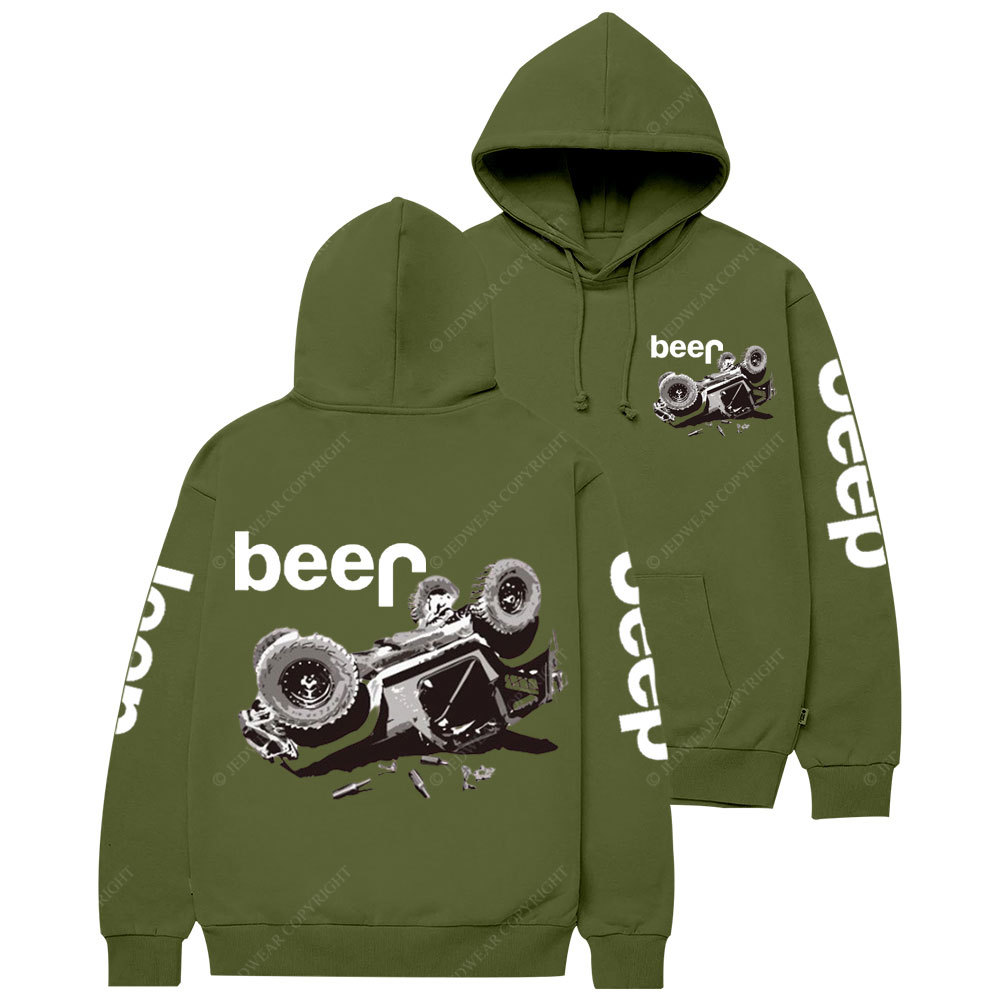 Funny Beer Overturn Jp Offroad Double Printed Casual Hoodie