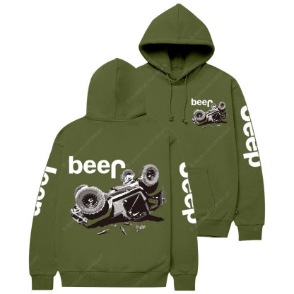 Funny Beer Overturn Jp Offroad Double Printed Casual Hoodie