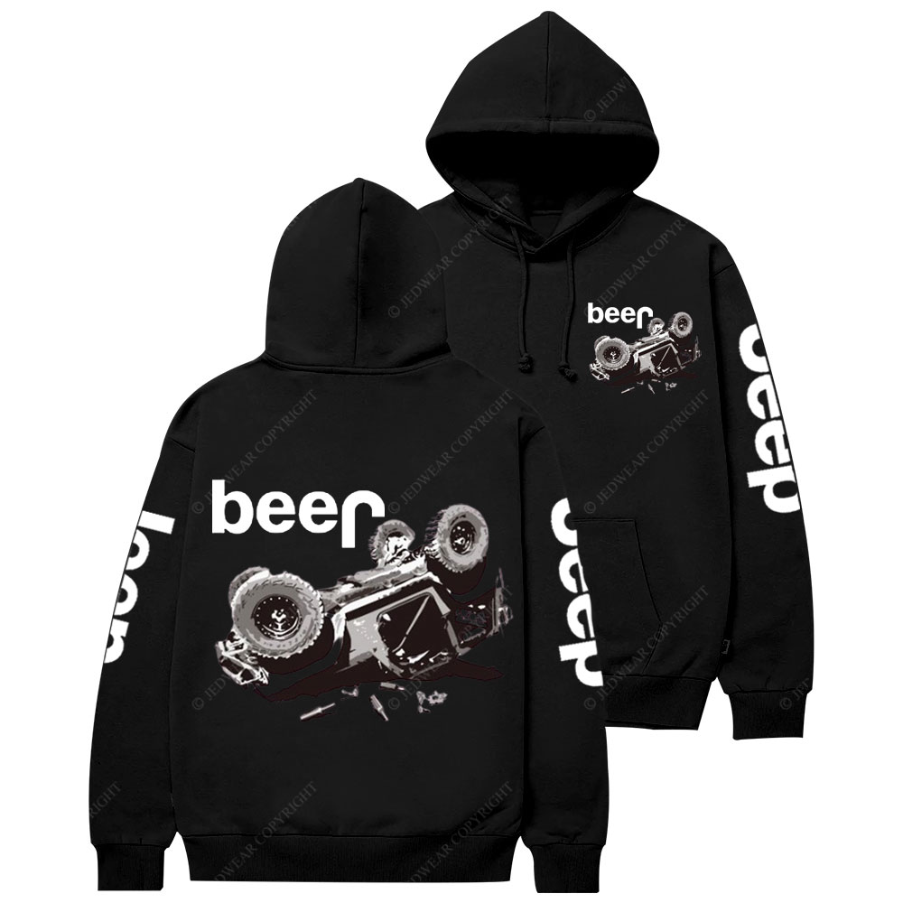 Funny Beer Overturn Jp Offroad Double Printed Casual Hoodie