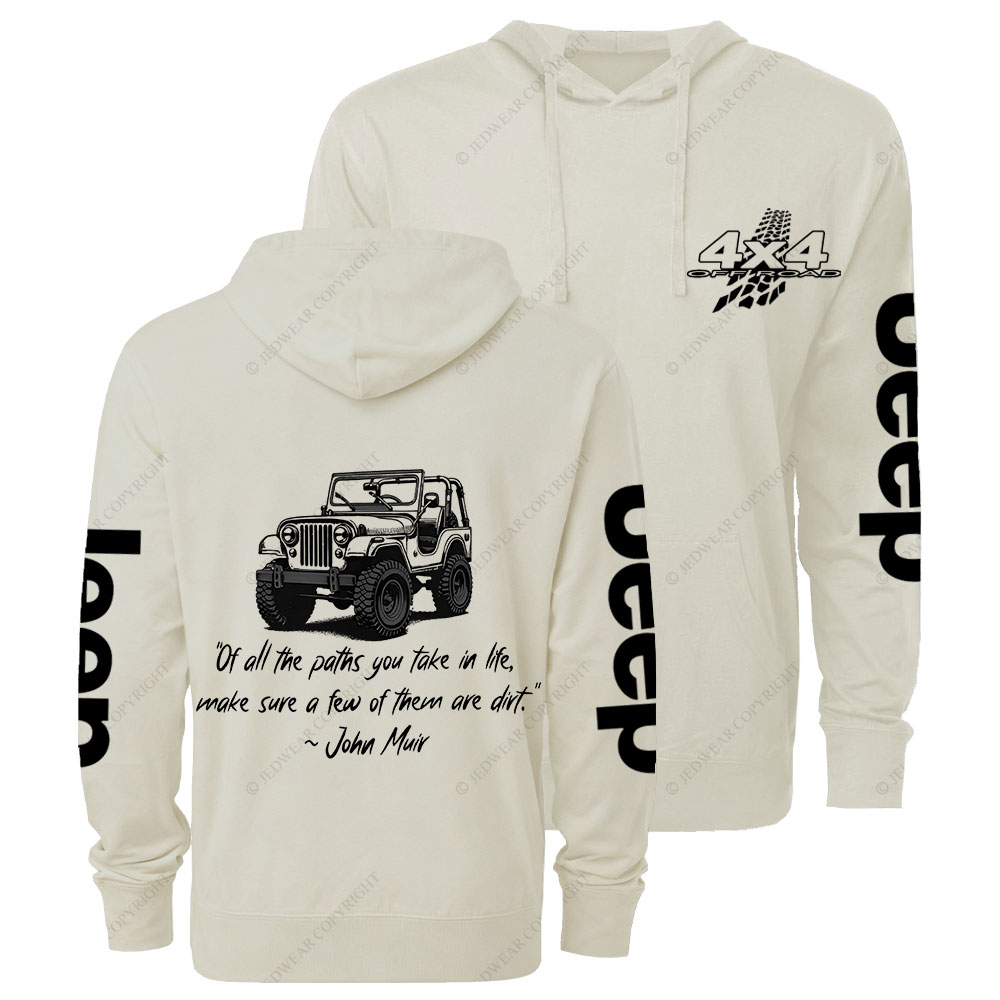 Dirt Path John Muir Quote Jp Offroad Oversized Lightweight Hoodie
