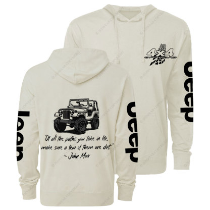 Dirt Path John Muir Quote Jp Offroad Oversized Lightweight Hoodie