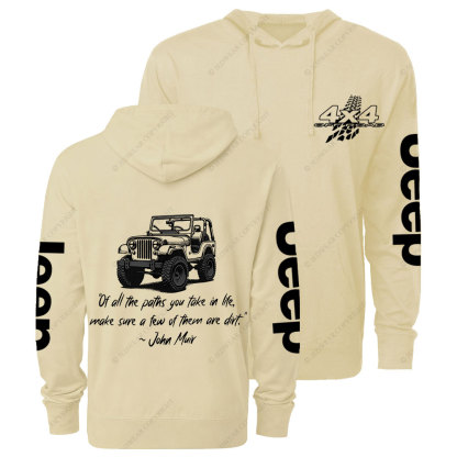 Dirt Path John Muir Quote Jp Offroad Oversized Lightweight Hoodie