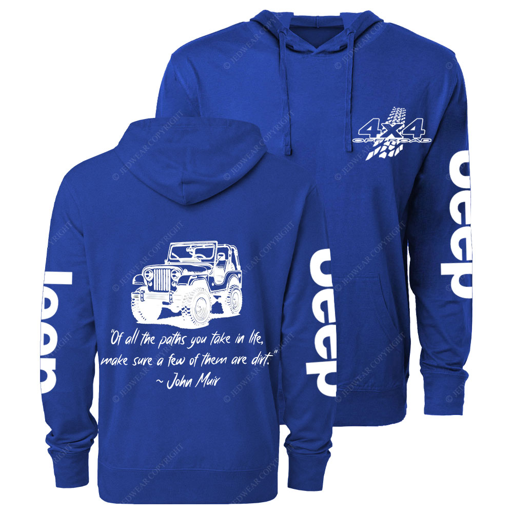 Dirt Path John Muir Quote Jp Offroad Oversized Lightweight Hoodie