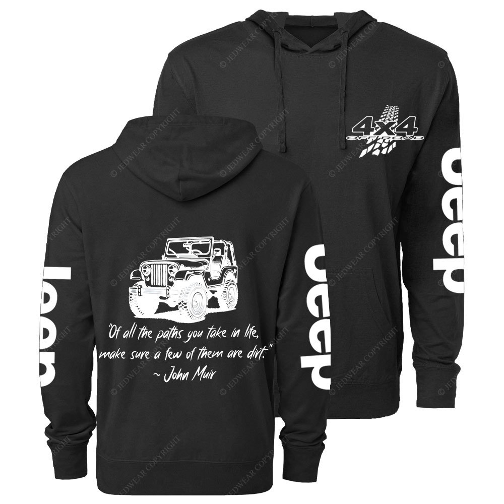 Dirt Path John Muir Quote Jp Offroad Oversized Lightweight Hoodie