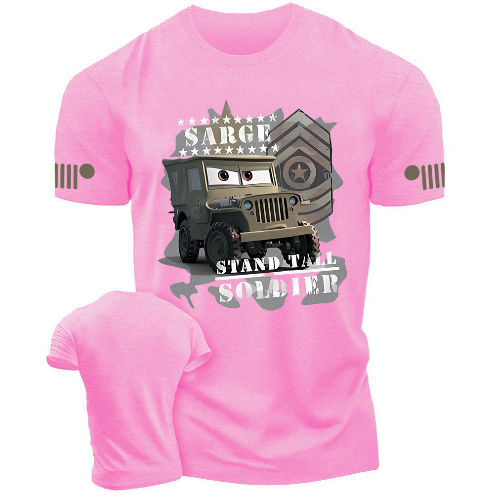 Cars Sarge Stand Tall Soldier Jp Cartoon T-Shirt