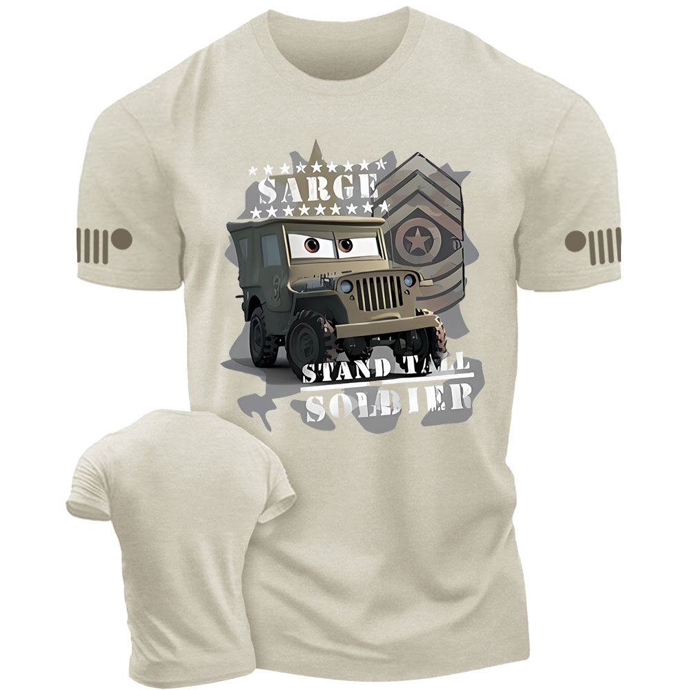 Cars Sarge Stand Tall Soldier Jp Cartoon T-Shirt