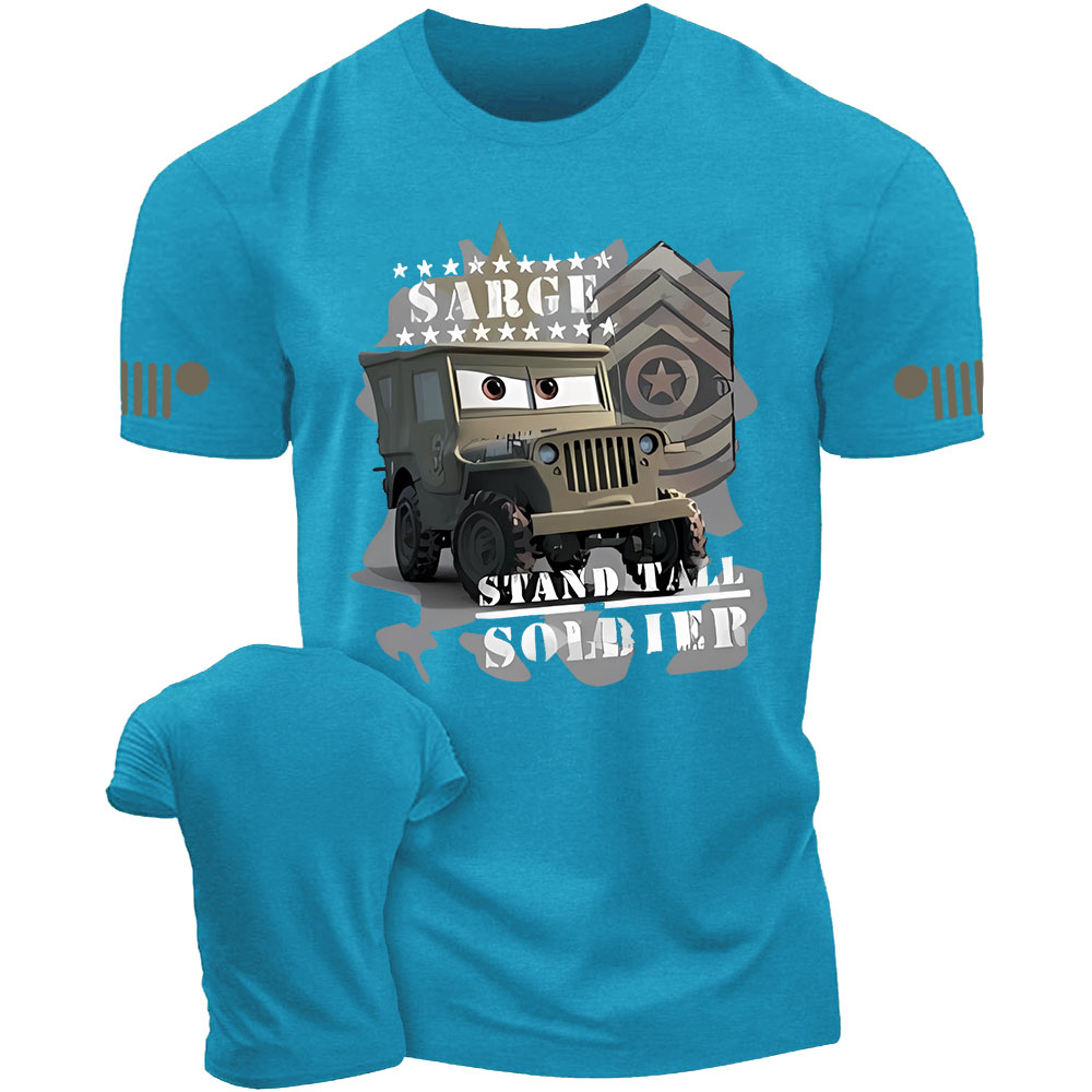 Cars Sarge Stand Tall Soldier Jp Cartoon T-Shirt