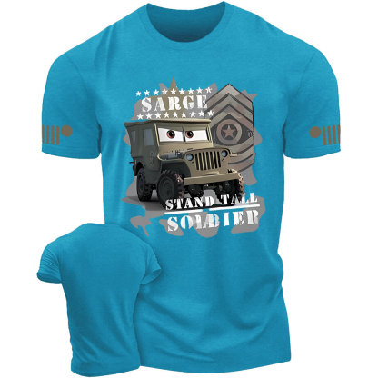 Cars Sarge Stand Tall Soldier Jp Cartoon T-Shirt