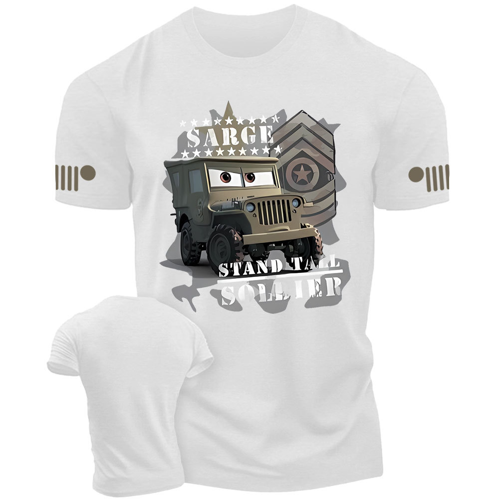 Cars Sarge Stand Tall Soldier Jp Cartoon T-Shirt