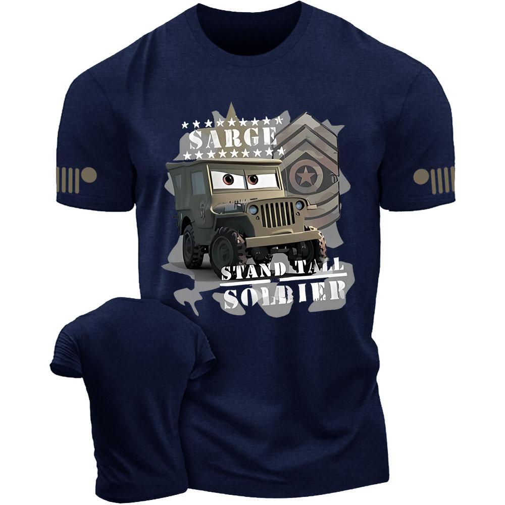 Cars Sarge Stand Tall Soldier Jp Cartoon T-Shirt