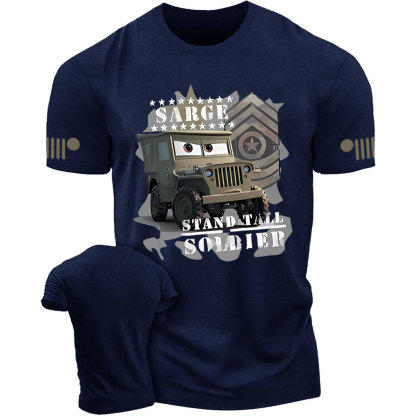 Cars Sarge Stand Tall Soldier Jp Cartoon T-Shirt