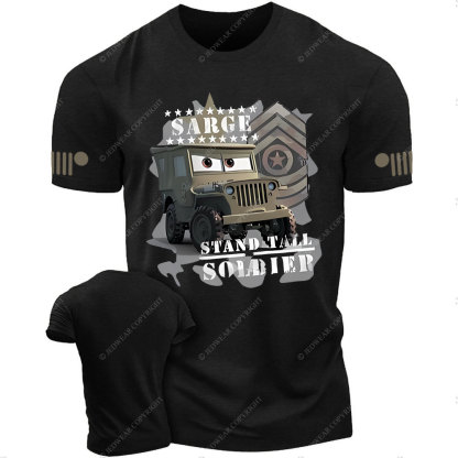 Cars Sarge Stand Tall Soldier Jp Cartoon T-Shirt
