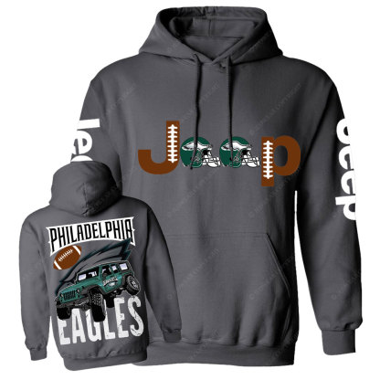 Philadelphia Eagles Football Forest Green Jp Helemet Casual Hoodie